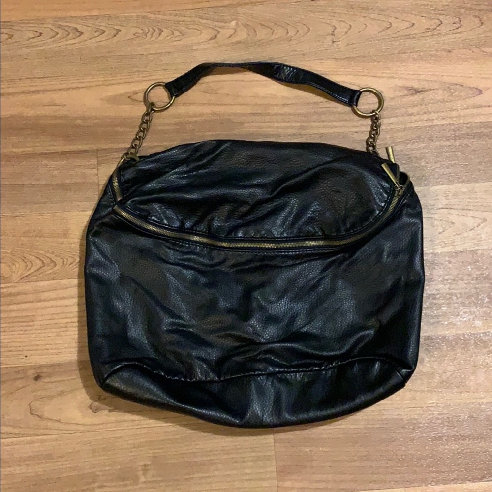 Black Poppy faux leather purse